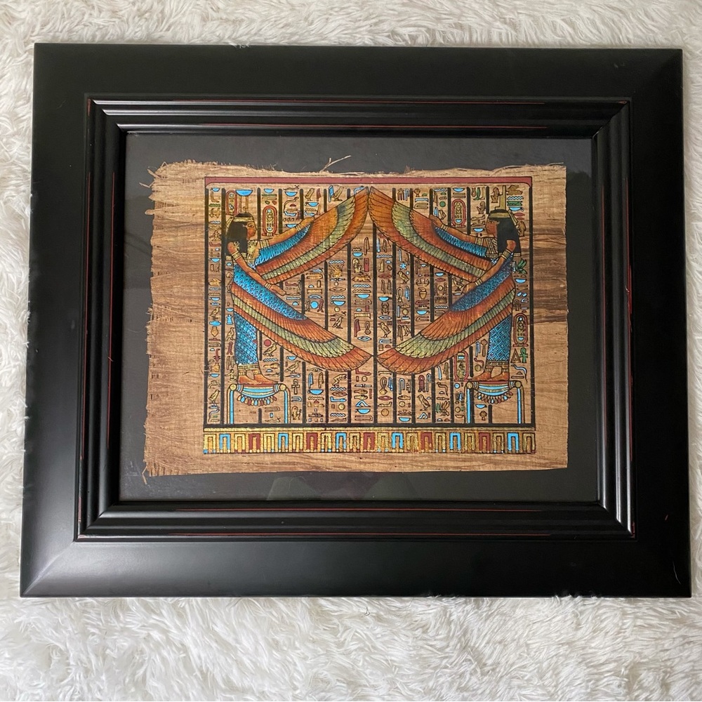 Egyptian Papyrus Hieroglyphics Wall Art Decor